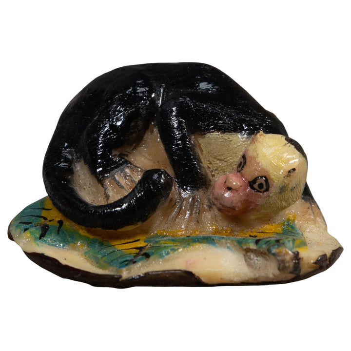 Vintage Black Monkey Tagua Carving