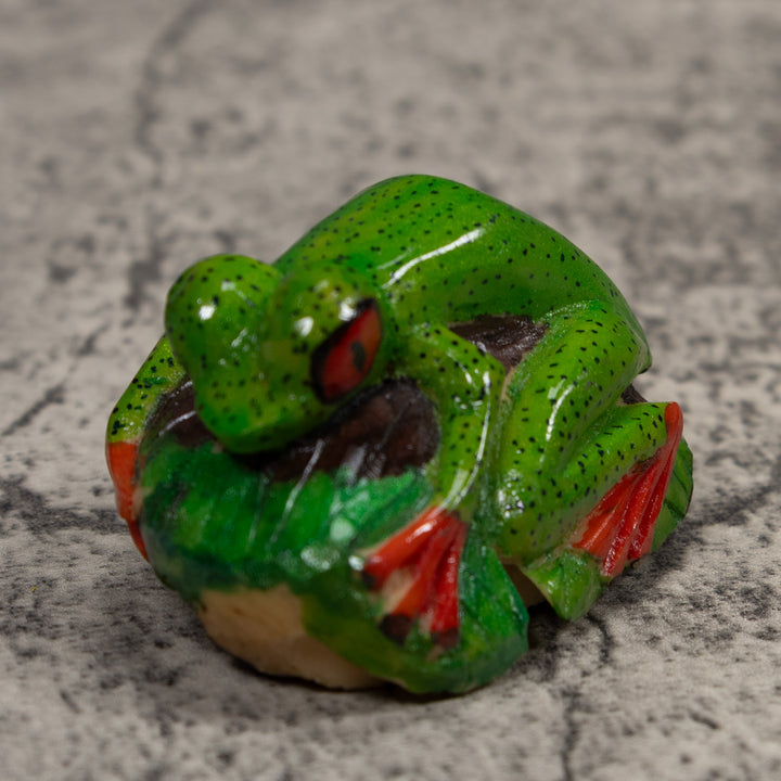 Red-Eye Tree Frog Tagua Carving