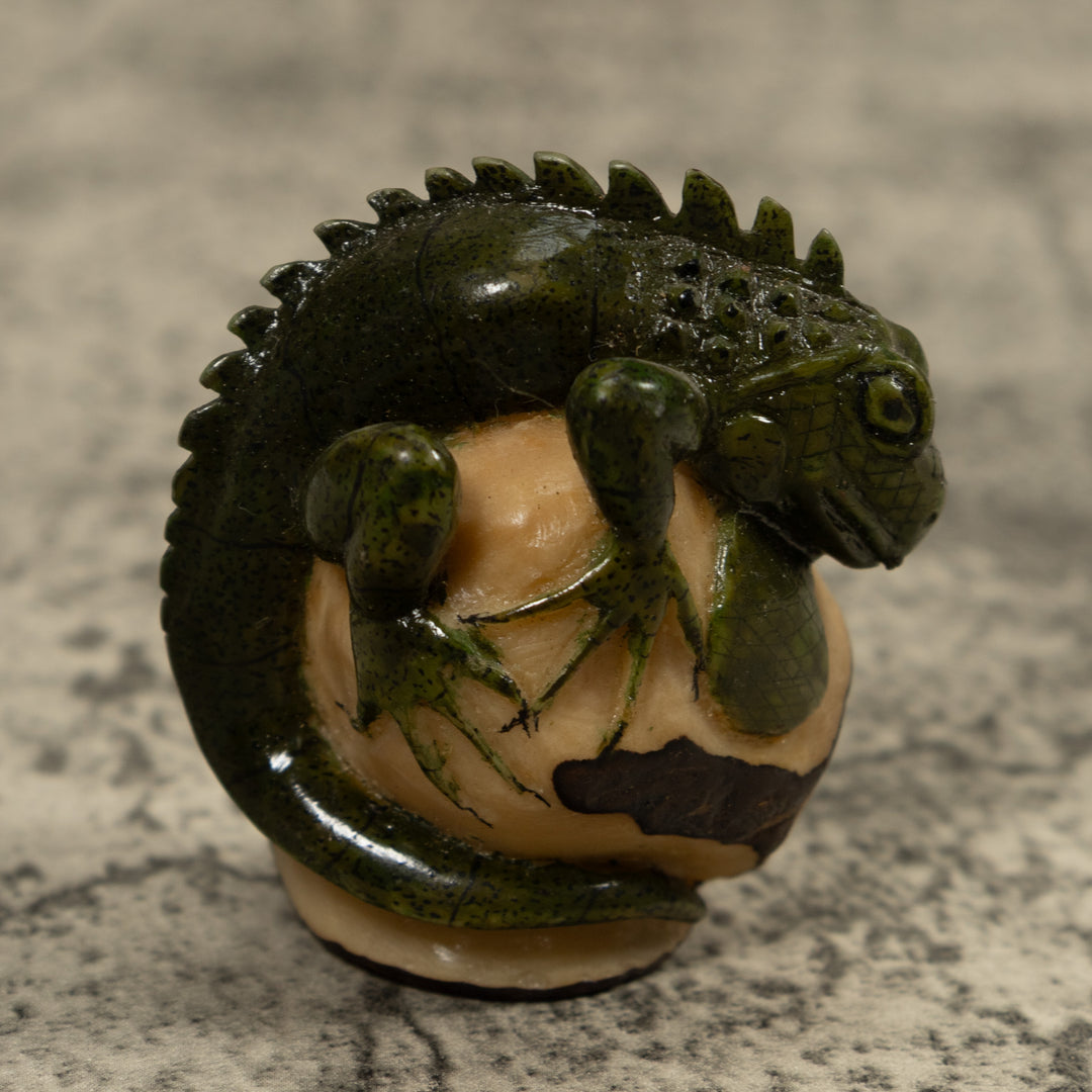Iguana Lizard Reptile Tagua Carving