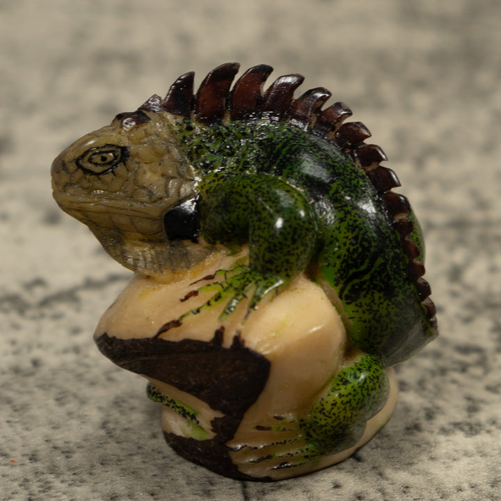 Iguana Lizard Reptile Tagua Carving