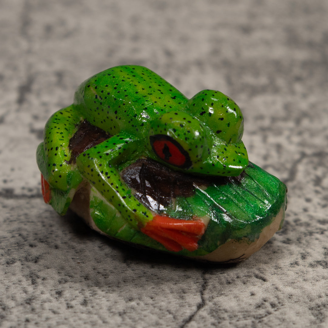 Red-Eye Tree Frog Tagua Carving