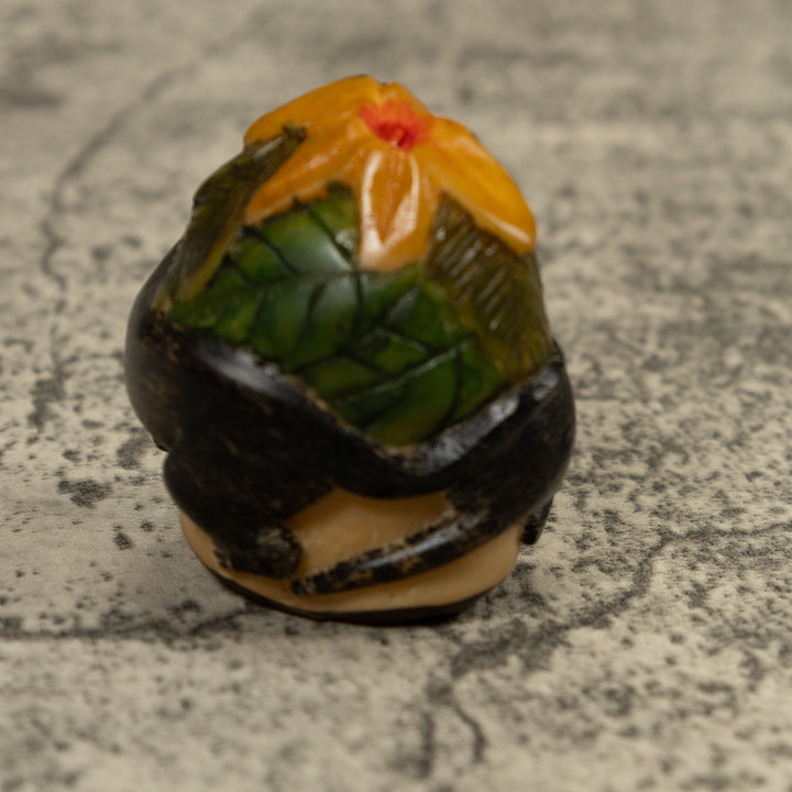 Two Coatimundi Tagua Carving