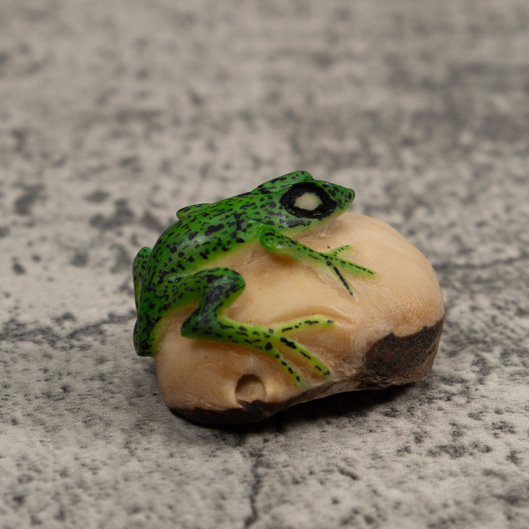 Vintage Frog Tagua Carving
