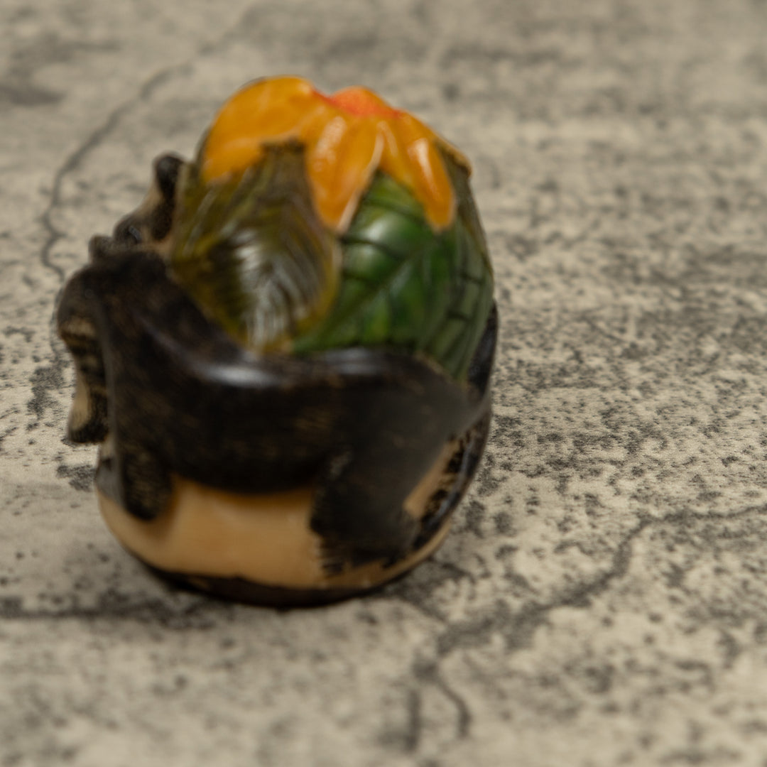 Two Coatimundi Tagua Carving