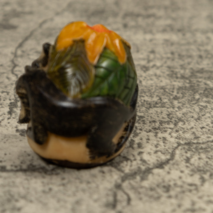 Two Coatimundi Tagua Carving