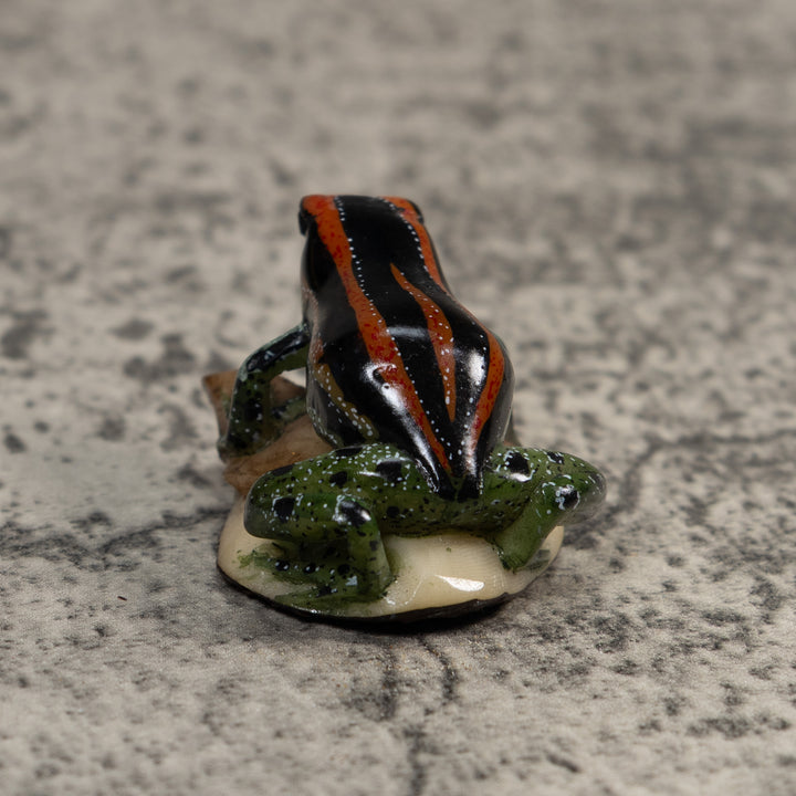 Orange Black And Green Poison Dart Frog Tagua Carving