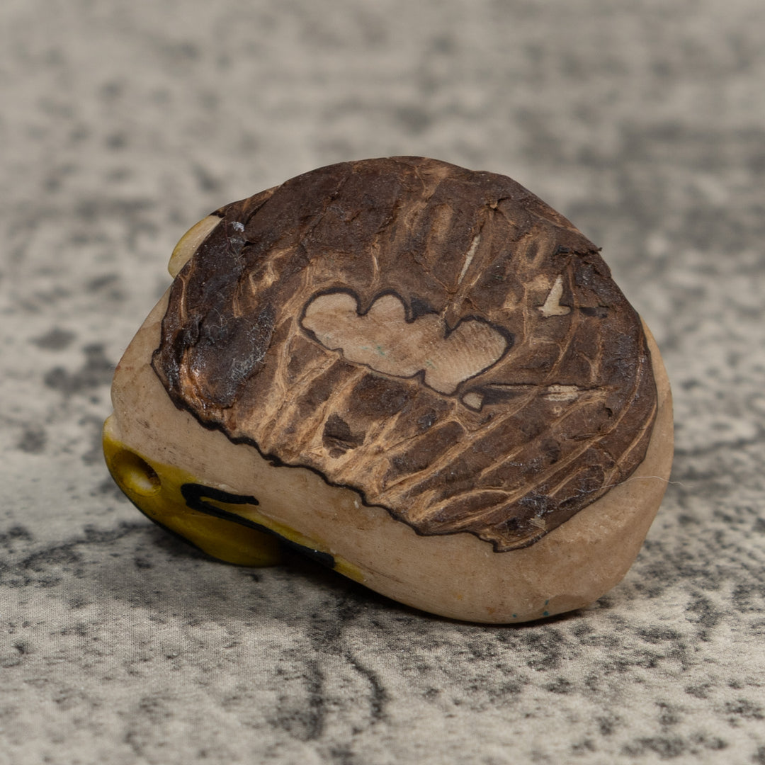 Vintage Yellow And Black Poison Dart Frog Tagua Carving