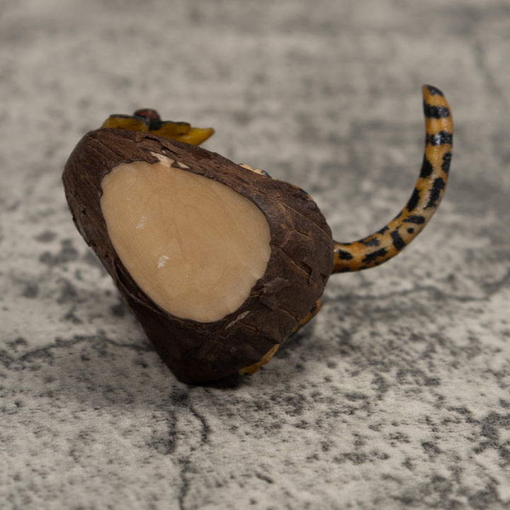 Jaguar Cat With Cub Tagua Carving