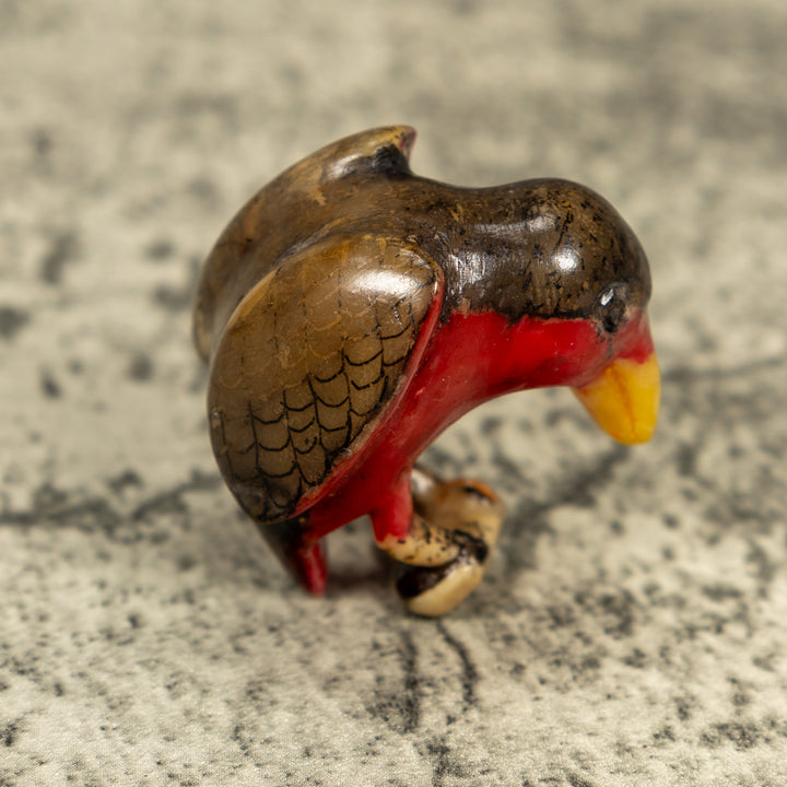 Vintage Rainforest Bird Tagua Carving