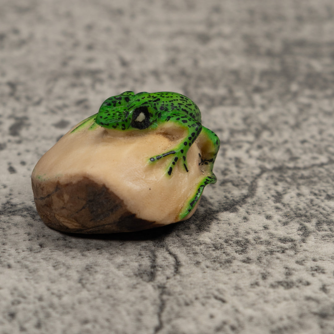 Vintage Frog Tagua Carving