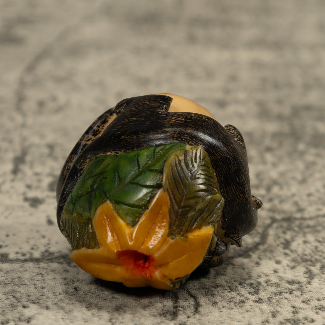 Two Coatimundi Tagua Carving