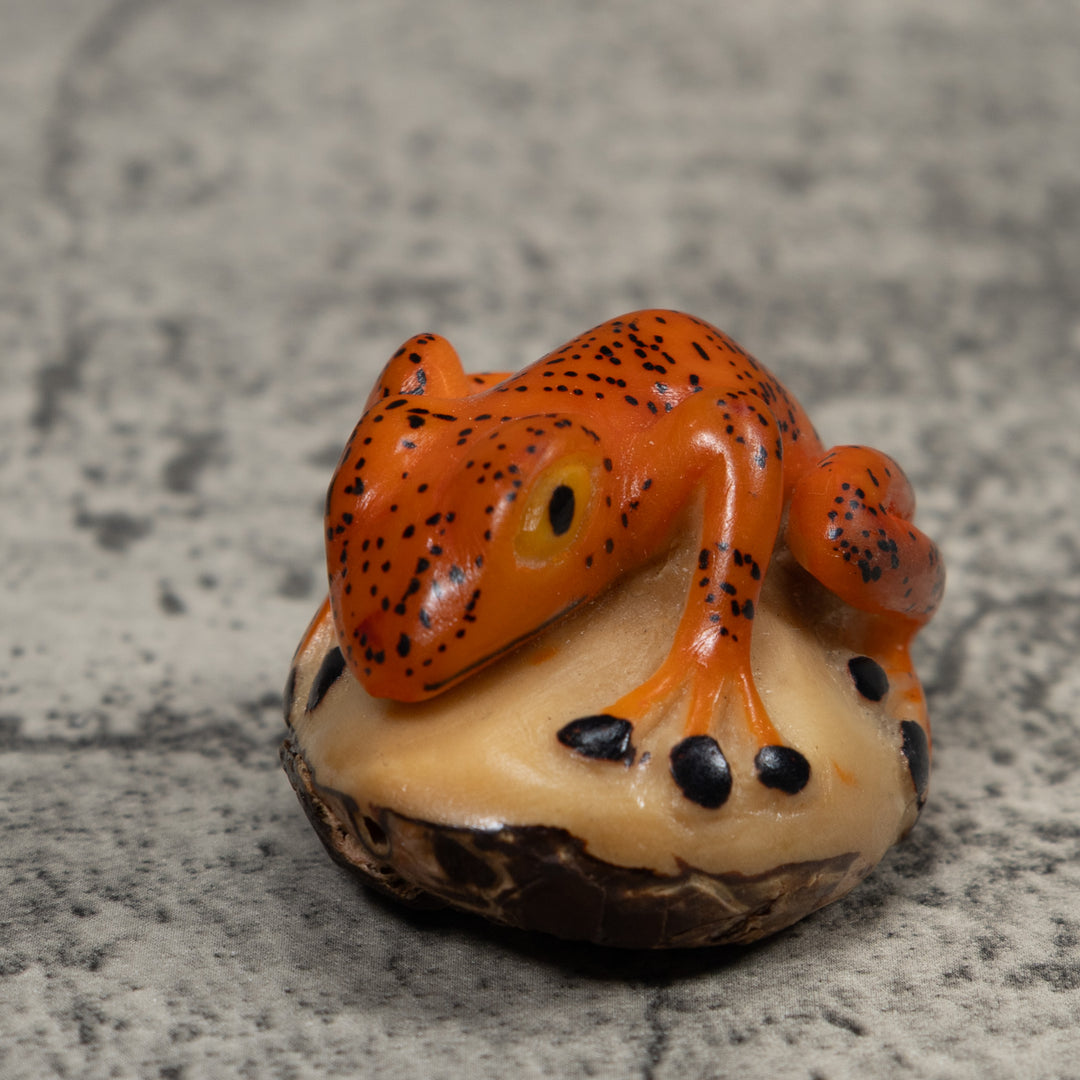 Vintage Frog Tagua Carving