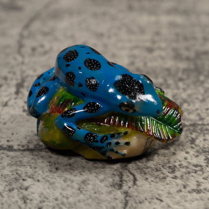 Blue Poison Dart Frog Tagua Carving