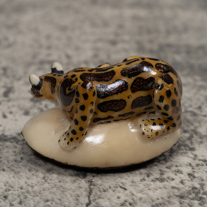 Jaguar Cat Tagua Carving