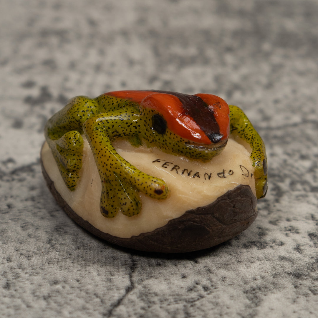 Vintage Poison Dart Frog Tagua Carving