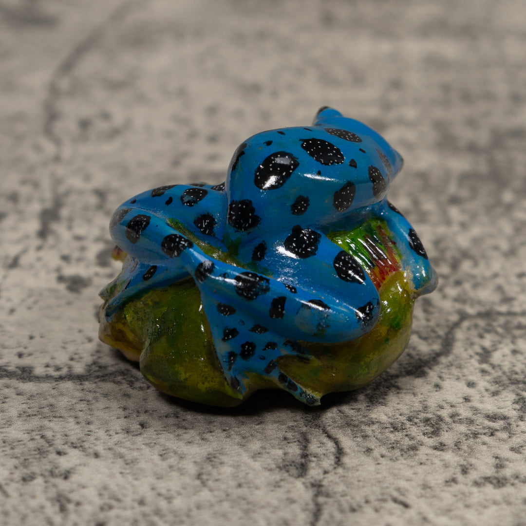 Blue Poison Dart Frog Tagua Carving