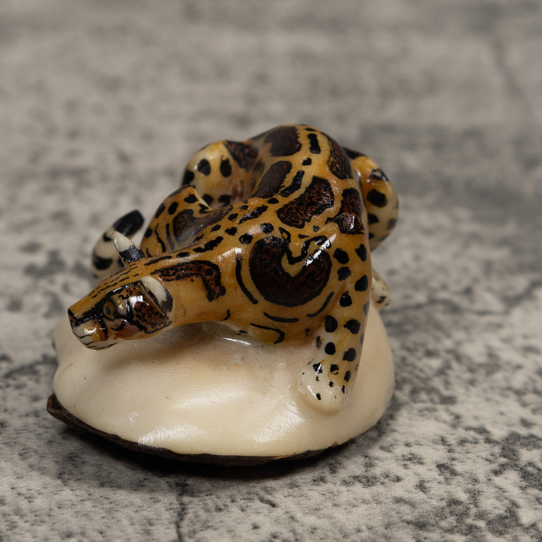 Jaguar Cat Tagua Carving