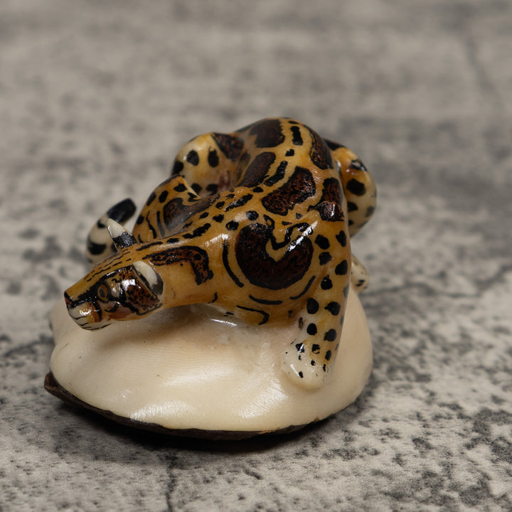 Jaguar Cat Tagua Carving