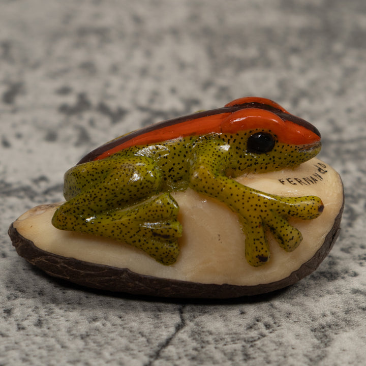 Vintage Poison Dart Frog Tagua Carving