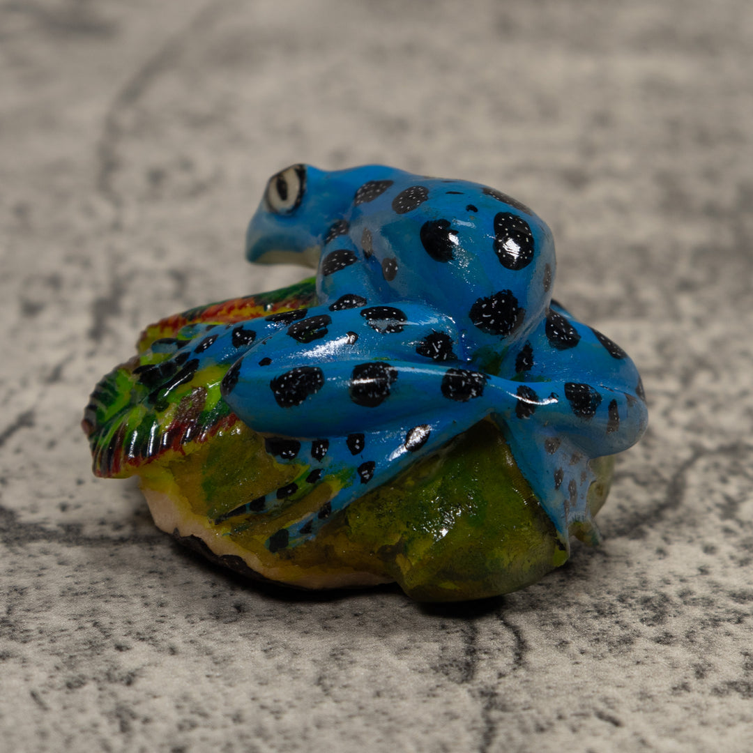 Blue Poison Dart Frog Tagua Carving