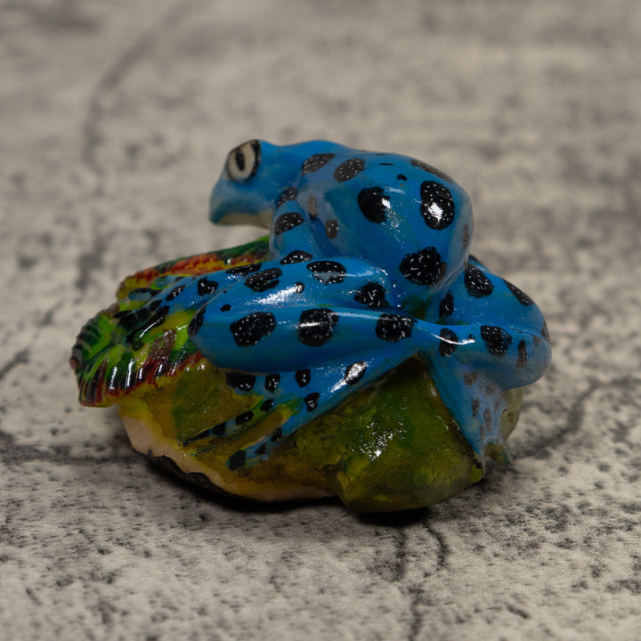 Blue Poison Dart Frog Tagua Carving