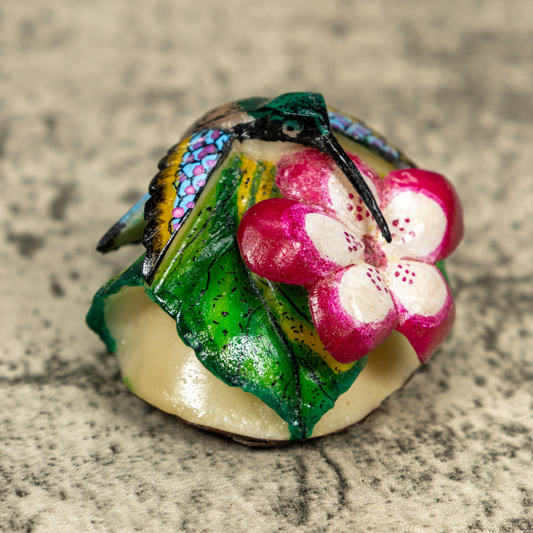 Hummingbird Tagua Carving