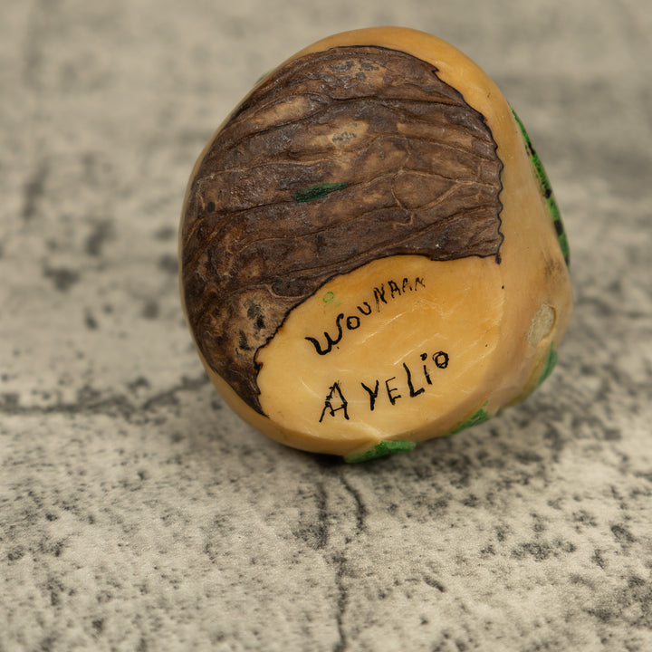 Green Iguana Lizard Tagua Carving