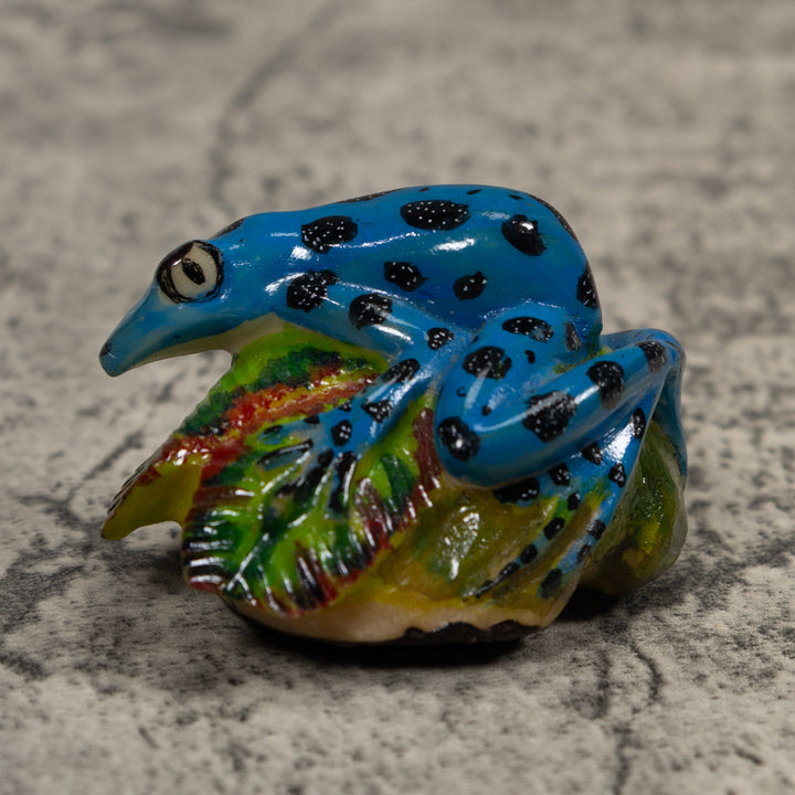Blue Poison Dart Frog Tagua Carving