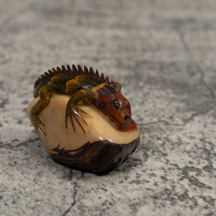 Iguana Lizard Reptile Tagua Carving