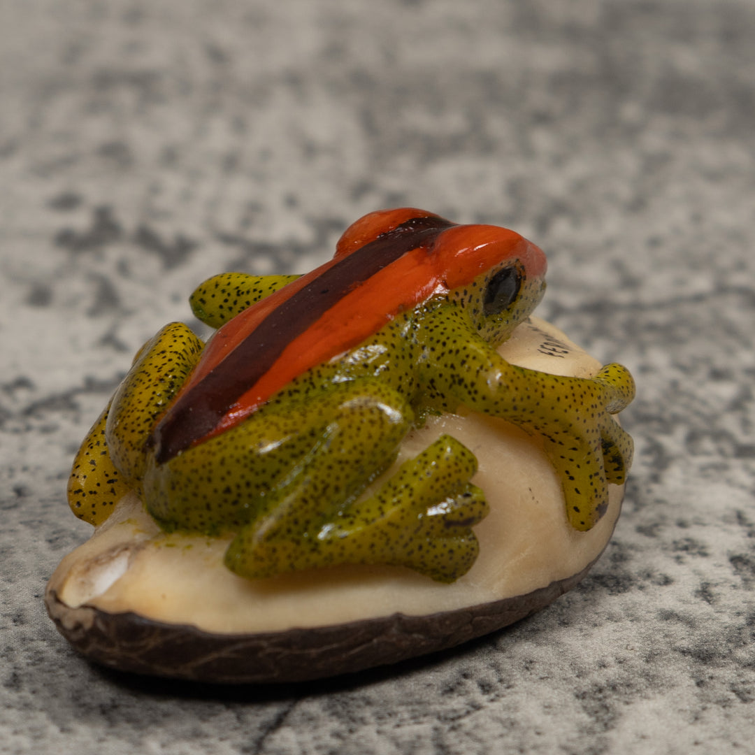 Vintage Poison Dart Frog Tagua Carving