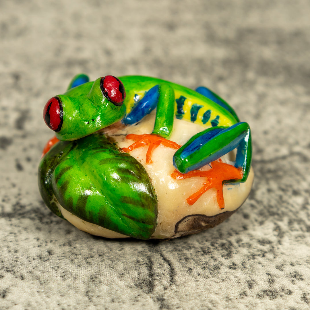 Red Eye Tree Frog Tagua Carving