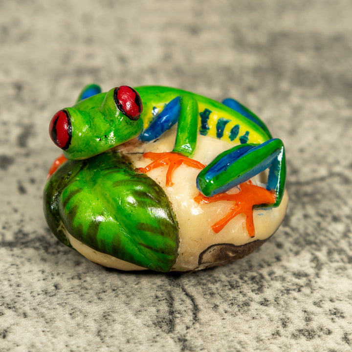 Red Eye Tree Frog Tagua Carving