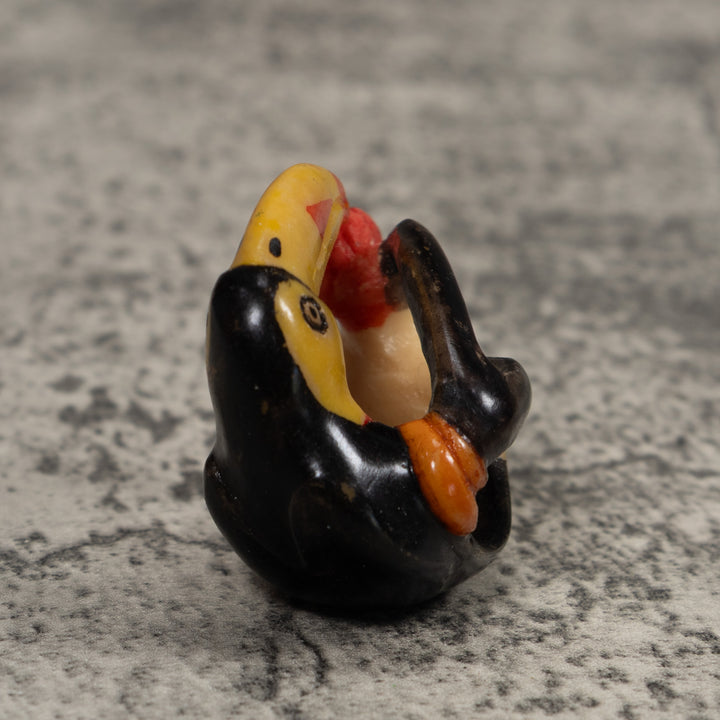 Vintage Toucan Parrot Bird Tagua Carving