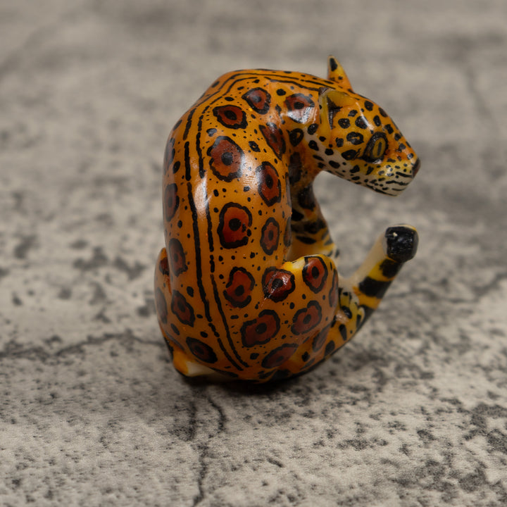 Jaguar Cat Tagua Carving