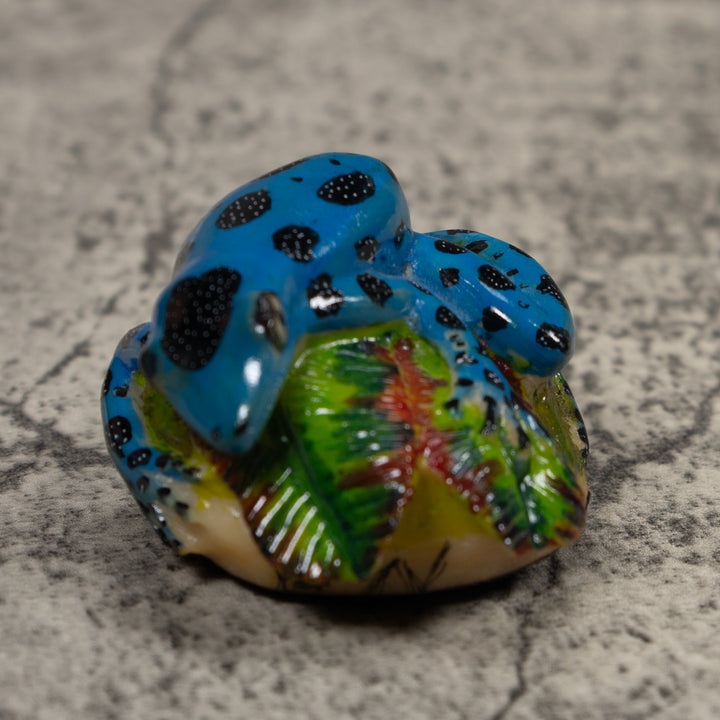 Blue Poison Dart Frog Tagua Carving