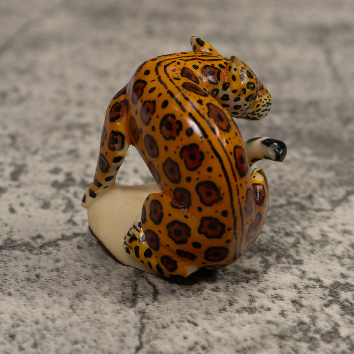 Jaguar Cat Tagua Carving