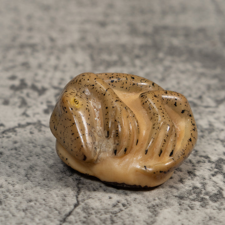 Vintage Gecko Lizard Reptile Tagua Carving