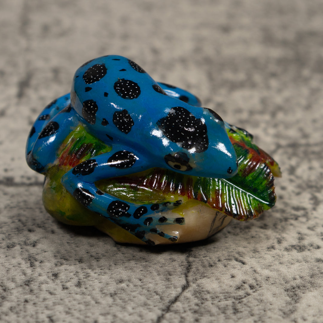 Blue Poison Dart Frog Tagua Carving