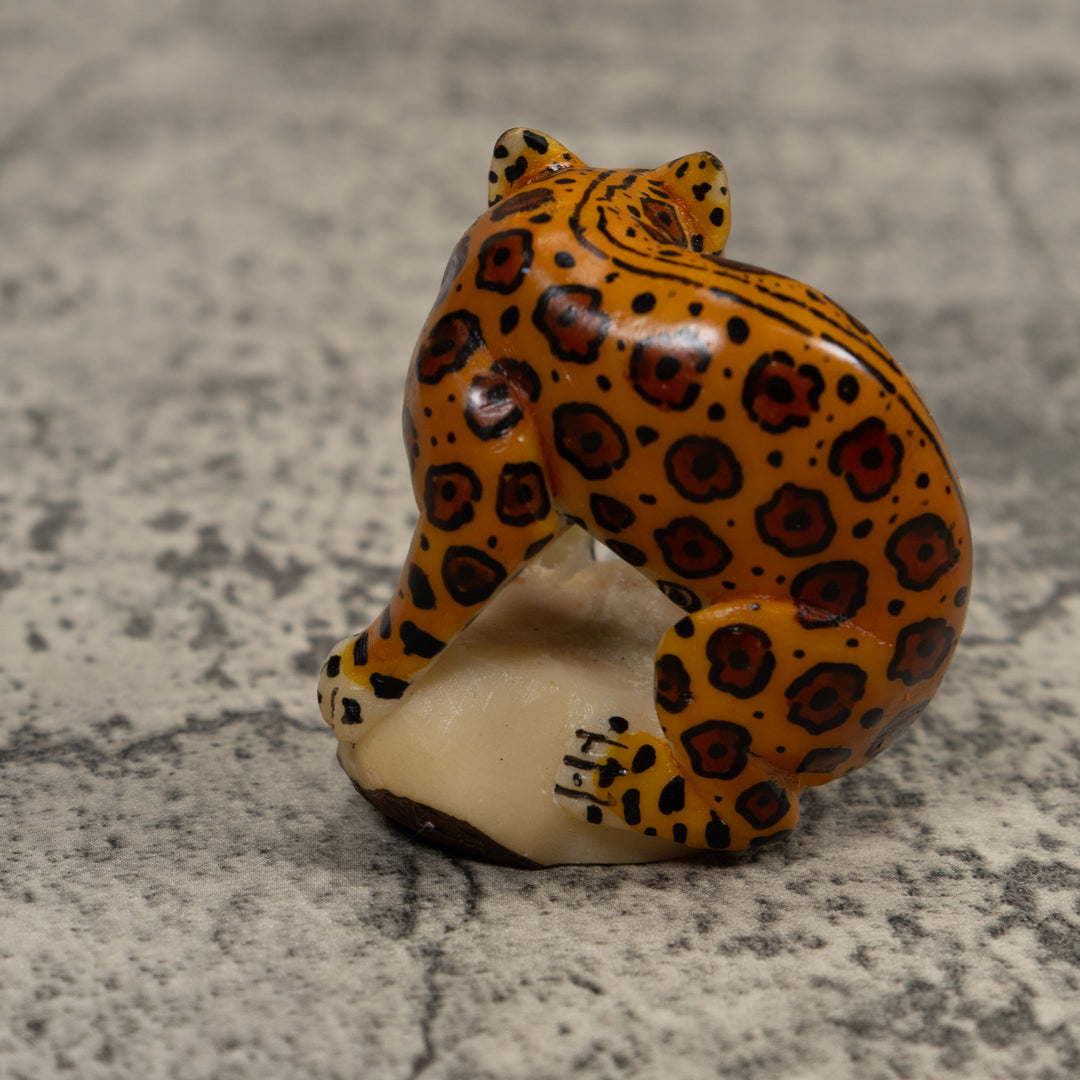 Jaguar Cat Tagua Carving