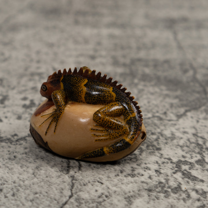 Iguana Lizard Reptile Tagua Carving
