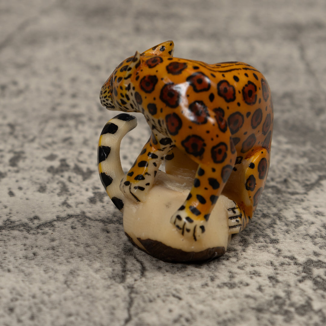 Jaguar Cat Tagua Carving