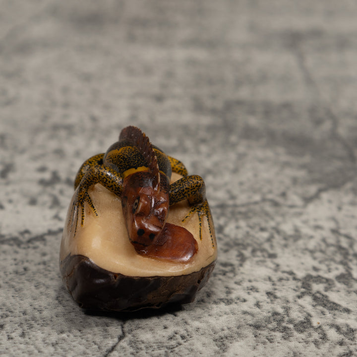 Iguana Lizard Reptile Tagua Carving