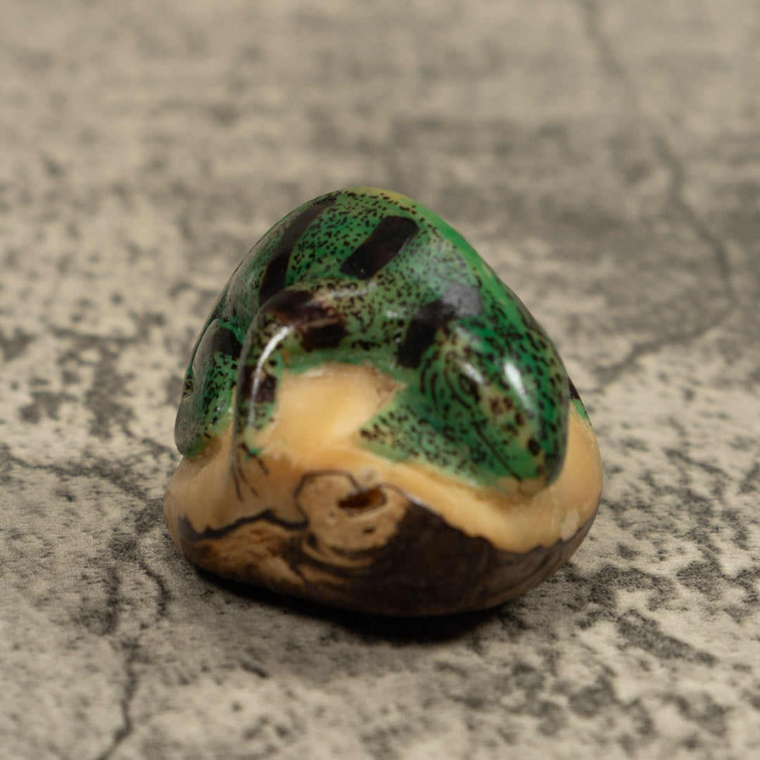 Vintage Iguana Lizard Reptile Tagua Carving