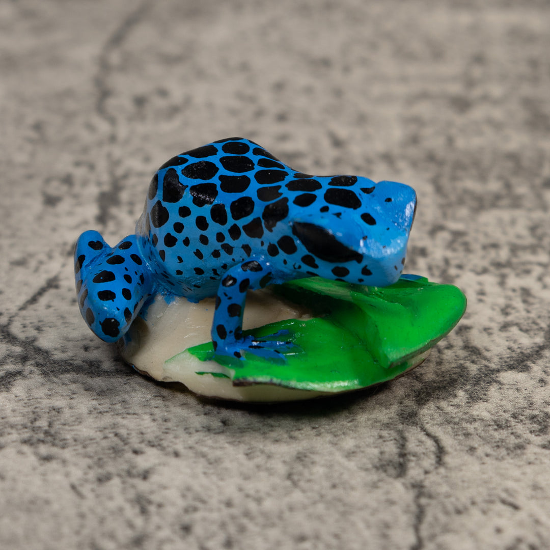 Blue Green And Black Poison Dart Frog Tagua Carving
