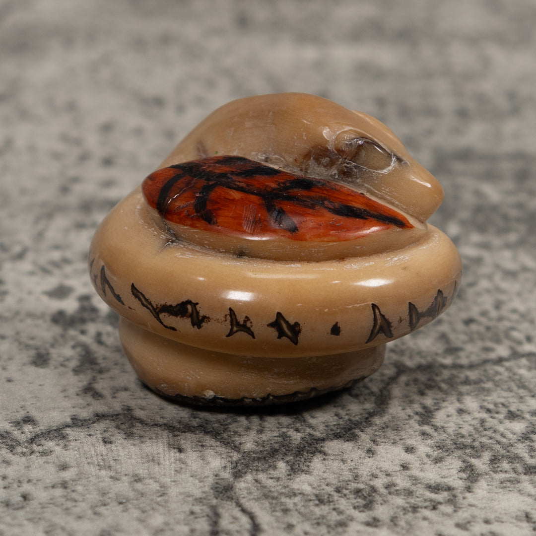 Vintage Snake Tagua Carving