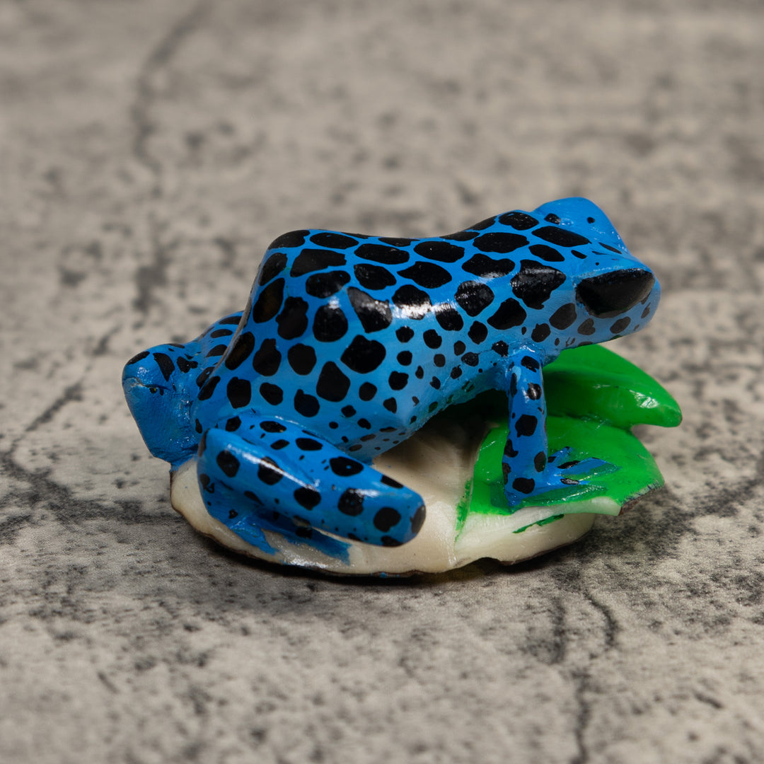 Blue Green And Black Poison Dart Frog Tagua Carving