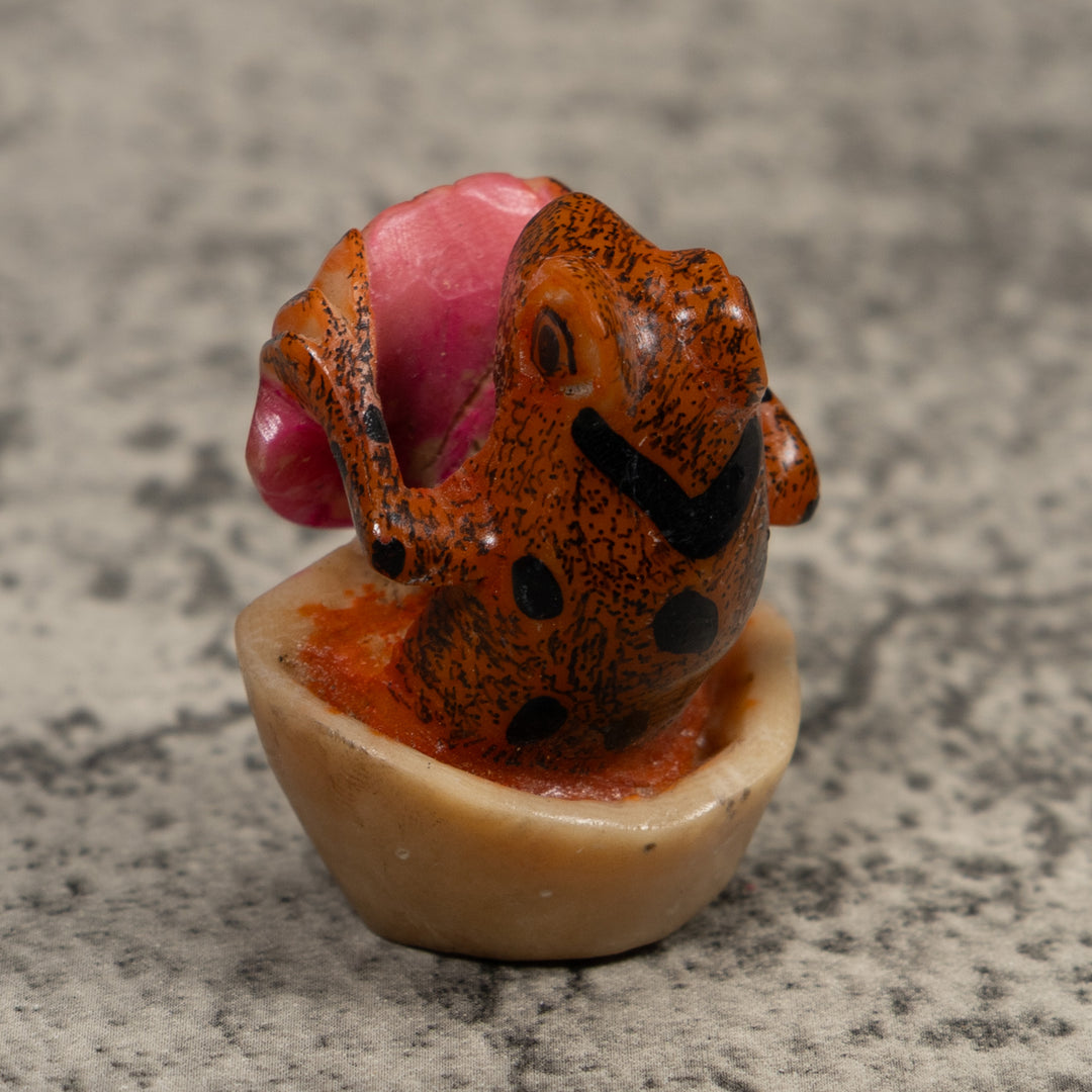 Vintage Frog Tagua Carving