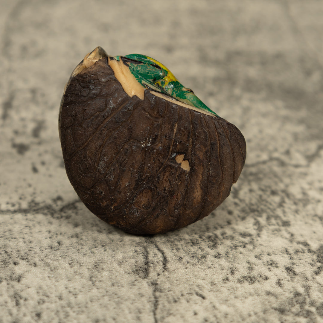 Vintage Vampire Bat And Frog Tagua Carving