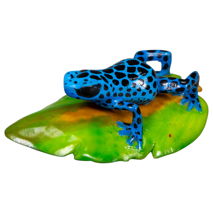 Blue And Black Poison Dart Frog Tagua Carving