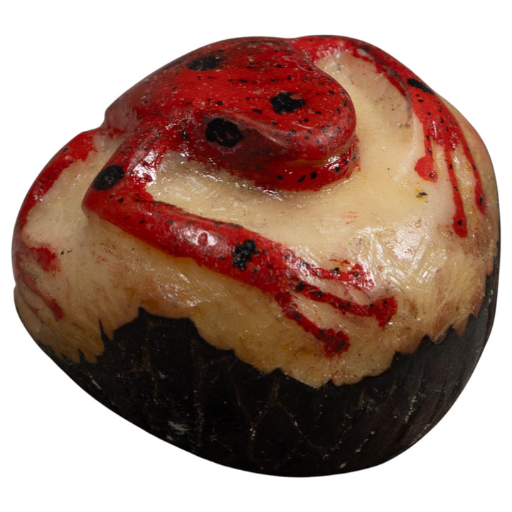 Vintage Red Poison Dart Frog Tagua Carving